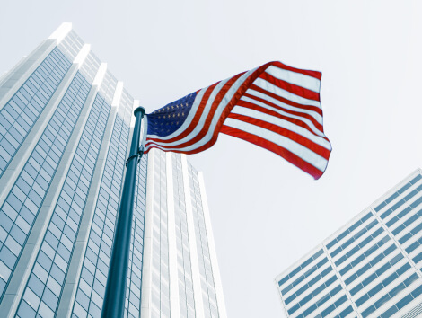 アメリカ国旗の写真